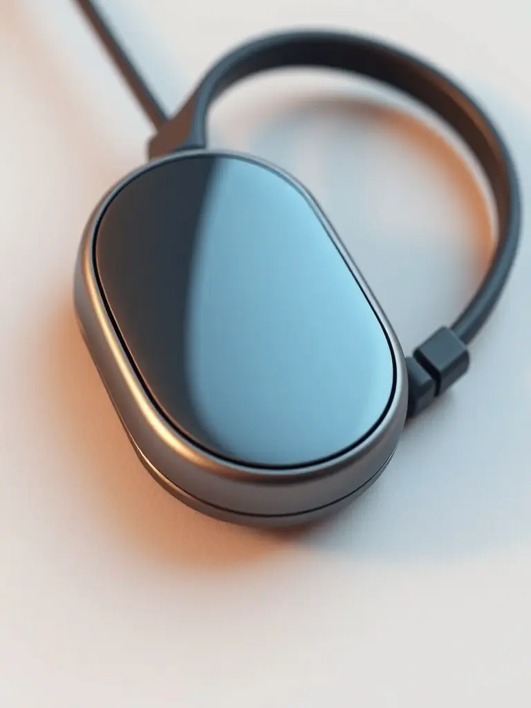 A close-up shot of the Kestra wearable device, highlighting its sleek design and comfortable fit, emphasizing patient comfort and ease of use in cardiac recovery.